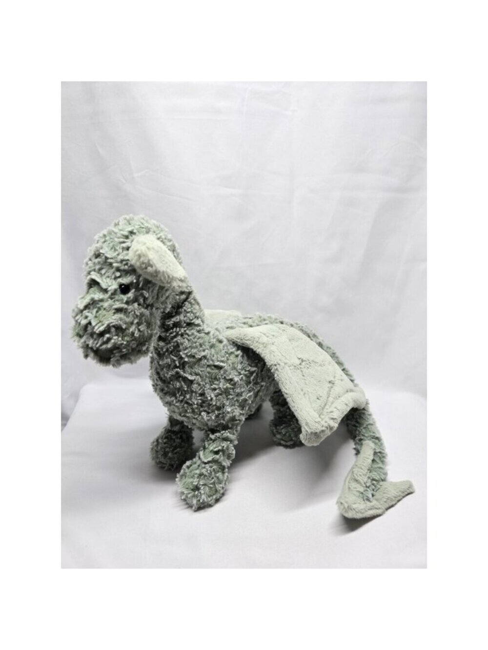 Jellycat DRAKE the Dragon Floppy Lovey Plush Sage Green 24” Long 12” Tall